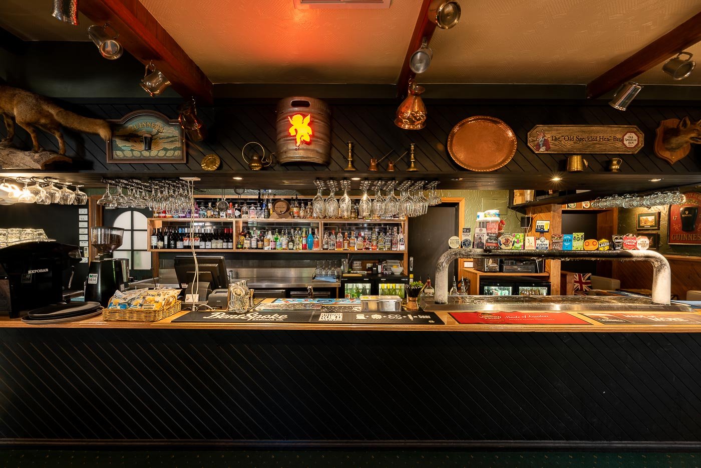The Pig & Whistle bar and its full line of taps